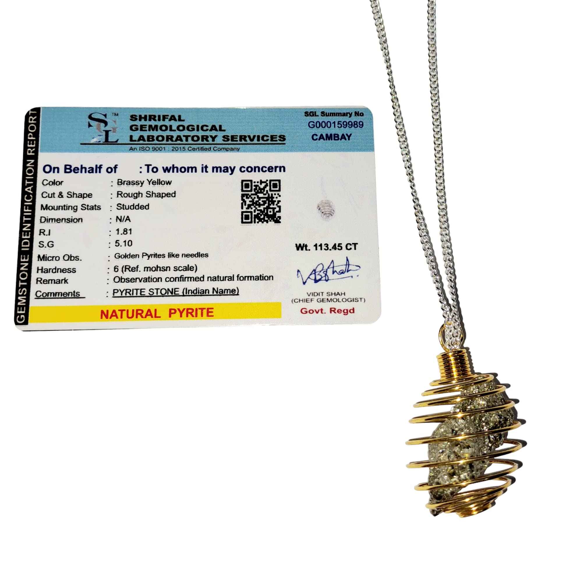 Divinity Crystals Pyrite Stone Locket Pendant for Will Power Manifestation and Financial Abundance Silver Spring Cage